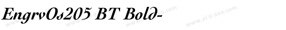 EngrvOs205 BT Bold字体转换